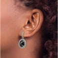 thumbnail image 3 of 14K/Silver Two-Tone Sterling Silver With 14K Antiqued Onyx Post Dangle Earrings (28 X 15) Made In Thailand qtc1013, 3 of 5