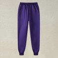 thumbnail image 2 of NOLDARES Men's Joggers Sweatpants with Pockets Athletic Cuffed Pants Tapered Leg, Elastic with Drawstring,Purple,S, 2 of 5