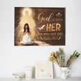 thumbnail image 6 of Inspirational Women's Canvas Wall Art - God is with Her She Will Not Fall, Empowerment for Women Positive Message Framed Canvas Art Decor, Gift for Daughter Wife, 6 of 7