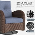 thumbnail image 6 of LayinSun 5 Pieces Outdoor Patio Furniture Set, Rattan Wicker Sectional Swivel Rocker Chairs Sets, 6 of 10