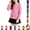 Pink, variant on YOUYEDIAN Girls Oversized Sweatshirts Boys Casual Long Sleeve Crewneck Fleece Pullover Tops