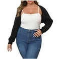 thumbnail image 2 of Women's Sweaters Plus Size $10 Fashion Oversized Off Shoulder Solid Color Lace Up Pullover Sweater Coat, 2 of 5