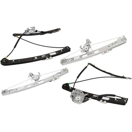 AUTOPA 4 Pcs Front & Rear Left + Right Power Window Regulator Kit for BMW 3 Series