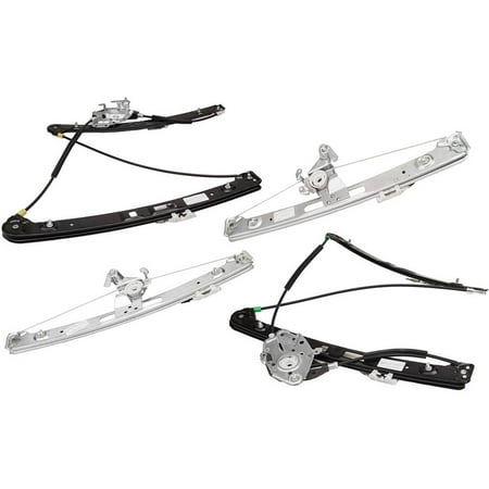 Kit Power Series AUTOPA 4 Pcs Front & Rear Left + Right Power Window Regulator Kit for BMW 3 Series E46 ()