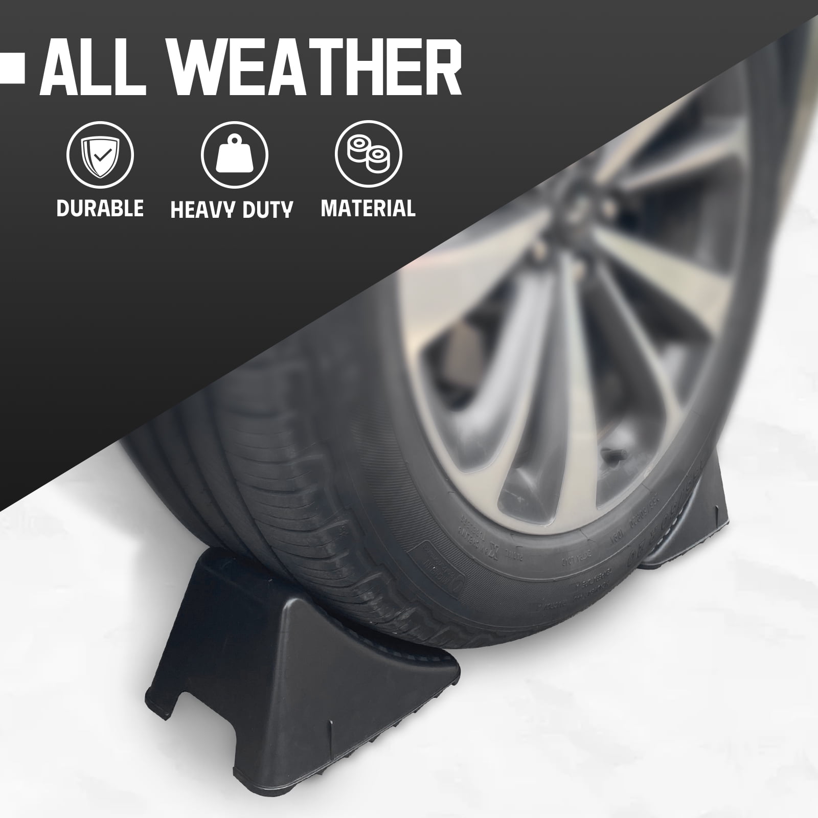 Hyper Tough Plastic Wheel Chock 2Pack