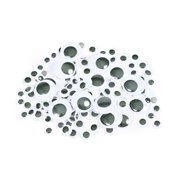 Hello Hobby Assorted Craft Wiggle Eyes 125 Count for Kids Projects