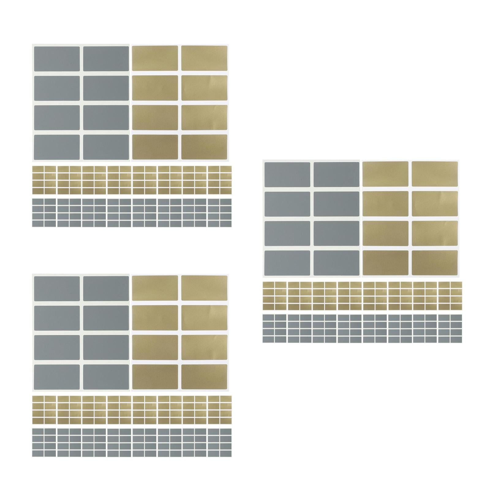 GOOHOCHY WORGEOUS 600 pcs Scratch Off Stickers Rectangular Labels for DIY Birthday Cards Self Adhesive Hidden Surprises Scratch Off Prizes