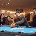 thumbnail image 2 of Homhum Oval Poker Table Foldable, 8 Players Folding Gaming Table, Texas Holdem Table w/Portable Oxford Bag, No Assembly Required, Blue, 2 of 8