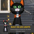 thumbnail image 3 of HOMCOM 4.1 ft Inflatable Halloween Black Cat Outdoor LED Light Yard Decoration, 3 of 9