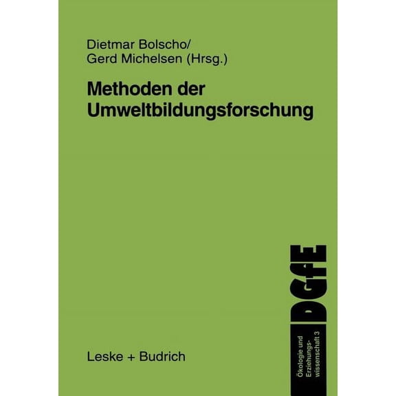 Ökologie Und Erziehungswissenschaft Methoden Der Umweltbildungsforschung, Book 3, (Paperback)