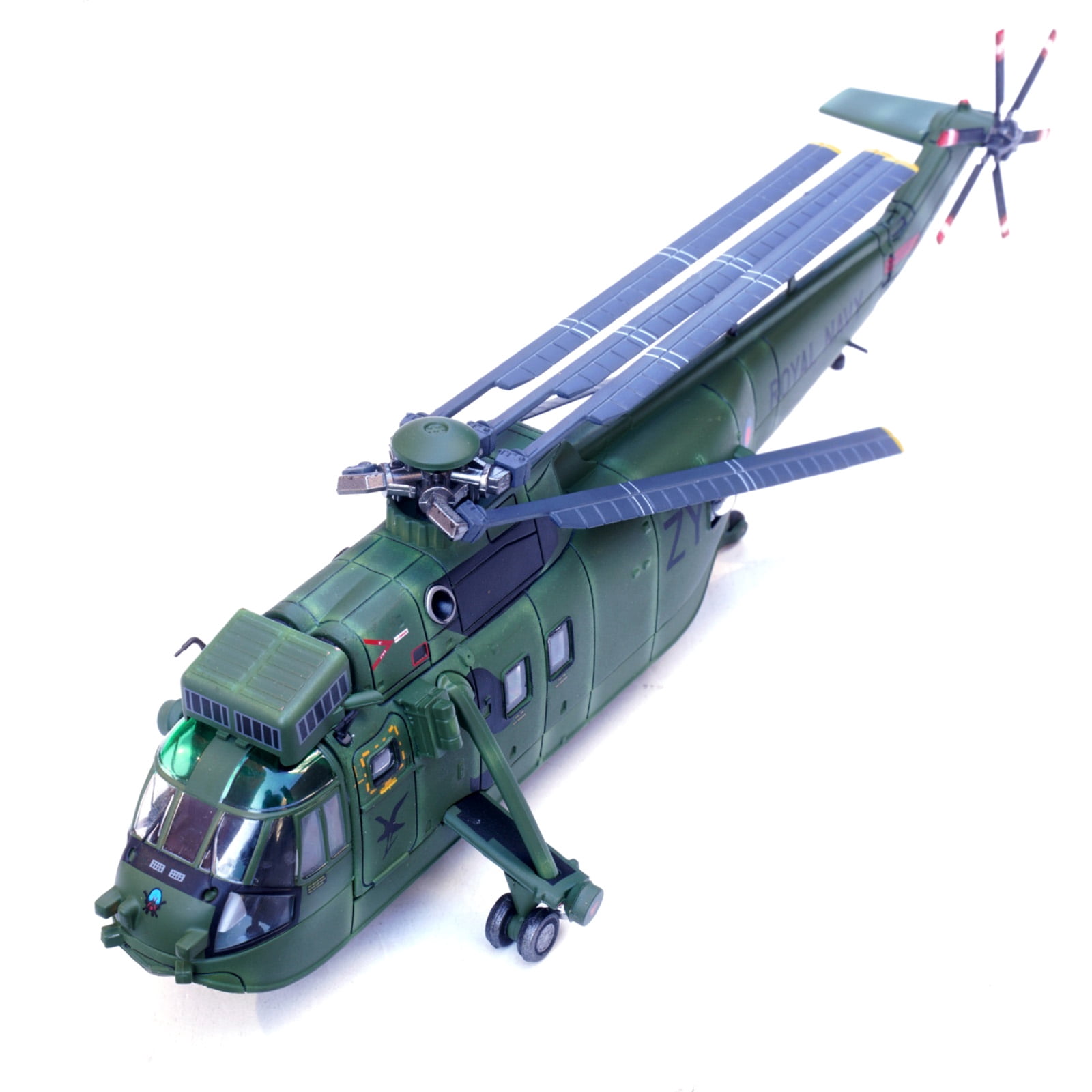 Royal Navy Sea King HC.4 Helicopter Model Airplane 1:72 Scale, Diecast, Great Gift for Plane Collectors