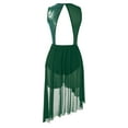 thumbnail image 5 of iEFiEL Womens Lyrical Modern Dance Dress Mesh High Low Skirt Gymnastics Ballerina Dancewear Green XXL, 5 of 7