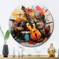 thumbnail image 1 of Designart "Music Vibrant flow Bold" Music Oversized Wall Clock, 1 of 6