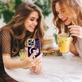 thumbnail image 6 of for iPhone 13 Pro Max Case [Support Magsafe] Love Heart Pattern Magnetic Plating Electroplate Luxury Elegant Case Camera Protector Soft TPU Shockproof Protective Corner Back Cover -Purple, 6 of 6