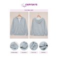 thumbnail image 4 of FARYSAYS Sweat à Capuche pour Femmes Manches Longues Col en V Lacé Croisé Décontracté Pull-Over Automne Hiver Mignon Gris Petit, 4 of 4