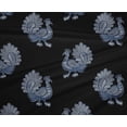 thumbnail image 4 of oneOone Polyester Lycra Fabric Peacock Block Printed Craft Fabric BTY 56 Inch Wide, 4 of 4
