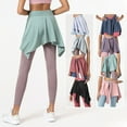 thumbnail image 2 of XISAOK Women Yoga Tennis Tie Up Skirts Running Long Strap Half Length Cover Up Skirt, 2 of 21