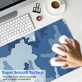thumbnail image 4 of Blue Camouflage &nbsp;mouse Padswaterproofno Slip&nbsp;for Office Home Work GamingmousematRubber Base Mousepad with Stitched Edges 31.5x11.8inches, 4 of 7