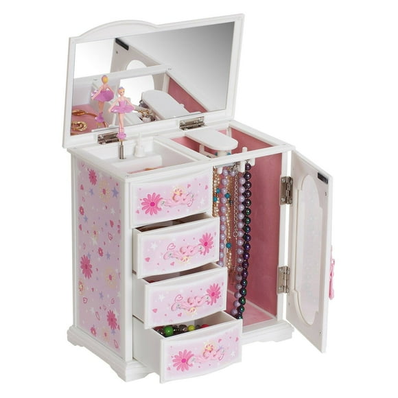 Mele & Co. Hyacinth Ballerina Music Jewelry Box for Girls, Necklace and Earring Organizer