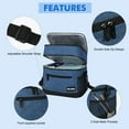thumbnail image 5 of Tirrinia Insulated Lunch Bag, All Ages, Leakproof Reusable Lunch Cooler Tote Bag, Dark Blue, 5 of 8