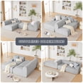 thumbnail image 4 of 107” Modular Sectional Sofa, Modern Sofa Couch for Living Room, High Density Sponges Cloud Couch Sectional, L-Shape Couches for Living Room, LightGrey, 4 of 8