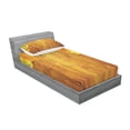 thumbnail image 3 of Fall Bedding Set with Sheet & Covers, Colorful Vivid Seasonal Leaves on the Wooden Planks Natural Design Rustic, Printed Bedroom Decor 2 Shams, 4 Sizes, Yellow Orange Green, by Ambesonne, 3 of 3