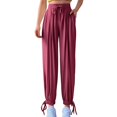 thumbnail image 1 of Pantalones de chándal holgados para mujer - Pantalones elásticos en la cintura, suaves y transpirables - Para el día a día y el deporte en todas las estaciones, 1 of 5