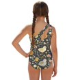 thumbnail image 2 of POLERO Girls' One-Piece Swimsuit with Mesh Cover Up - Cute Chicken & Floral Print, Quick Dry, Adjustable Straps for Beach & Pool Days (7-18 Years), 2 of 10