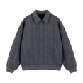 thumbnail image 2 of pstuiky camisas de manga larga para hombre, Blusa/camiseta informal elegante a rayas de manga larga con cuello, botones y bolsillo para hombre Tops casuales para hombres xxl, 2 of 4