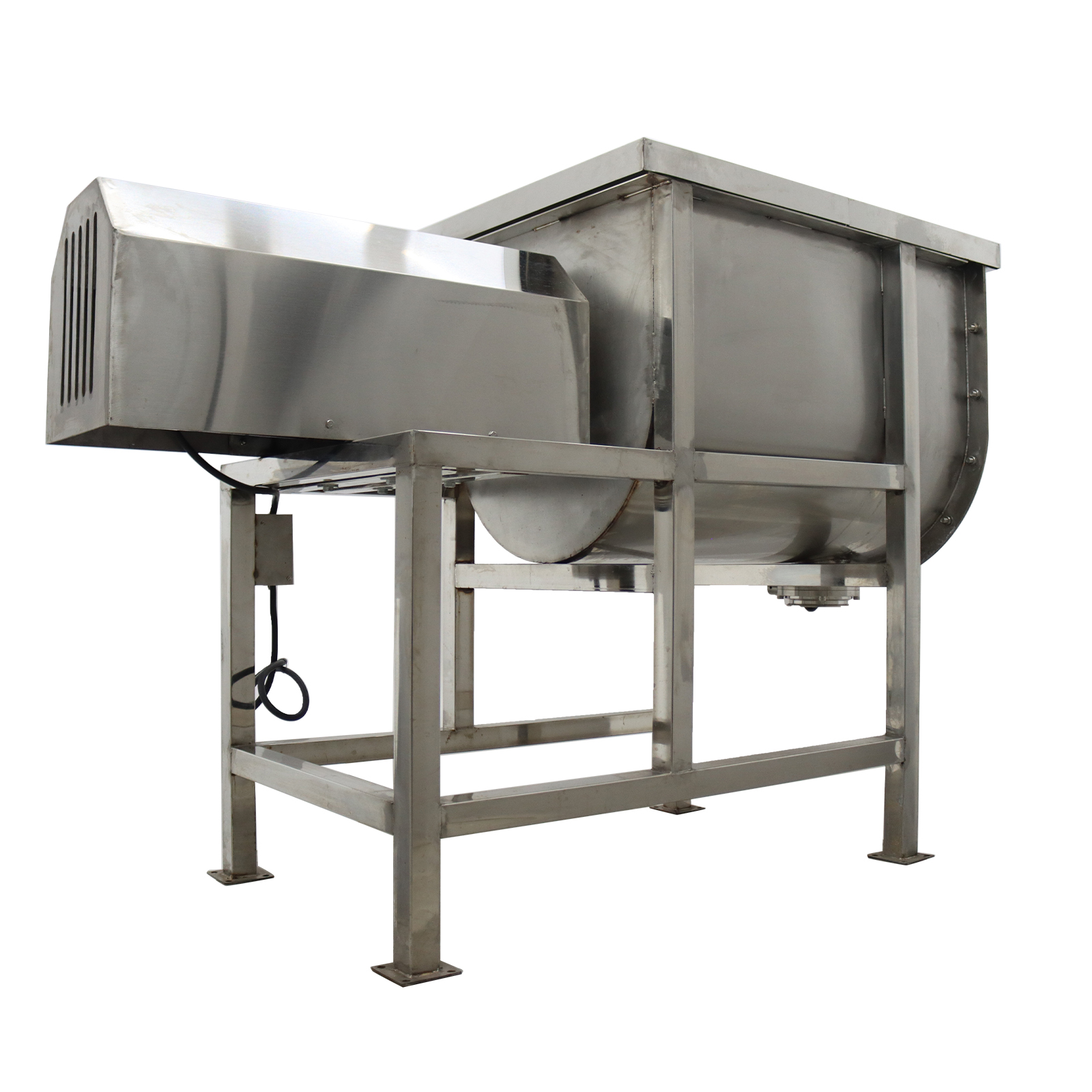 Dry and Wet Horizontal Mixer Ribbon Blender 220V for Feed Chemical Plastic Particles Mixing Machine