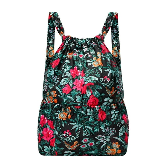 Back to School Backpack - Drawstring Foldable Large Capacity Dry-wet Separation Travel Sports Backpack Waterproof Outdoor Travel Tote Grocery Bag (D)