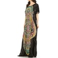 thumbnail image 3 of Sakkas Aggy Womens Dashiki African Print Caftan Dress Maxi Boho Hippie Colorful - Style3 - One Size Regular, 3 of 5