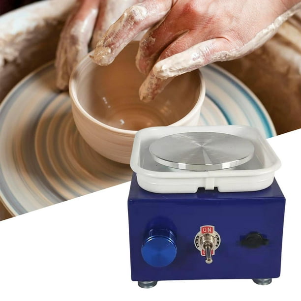 Mini Rueda de cerámica Eléctrica BLESIY Herramienta de cerámica azul