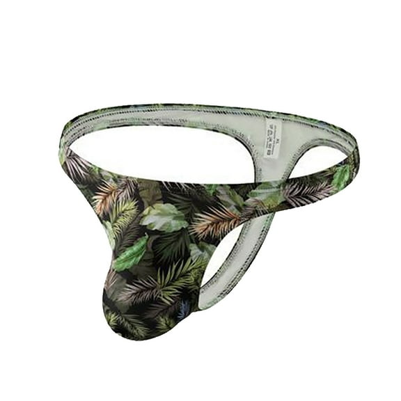 DJDLJWCJ Mens Thongs Underwear G-String Low Waist Breathable Fashion, underpants Green L
