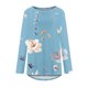 thumbnail image 4 of ICHUANYI Clearance Women's Fashion Loose Long Sleeve Round-Neck Blouse Christmas Printing T-Shirt Tops(Blue, L) ICHUANYI WER2023081507905, 4 of 5