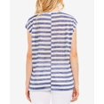 thumbnail image 2 of Vince Camuto Womens Offset Stripe Pullover Blouse, Blue, Large, 2 of 4