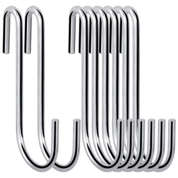 ESFUN Paquete de 30 ganchos en forma de S resistentes para sartenes y ollas, ganchos para colgar, ganchos en forma de S para utensilios de cocina, ollas, utensilios, ropa, bolsas, toallas, plantas, 4