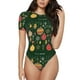 thumbnail image 1 of Balery Christmas Body de cuello redondo de manga corta para mujer Tops de manga corta Tops básicos-Medium, 1 of 7