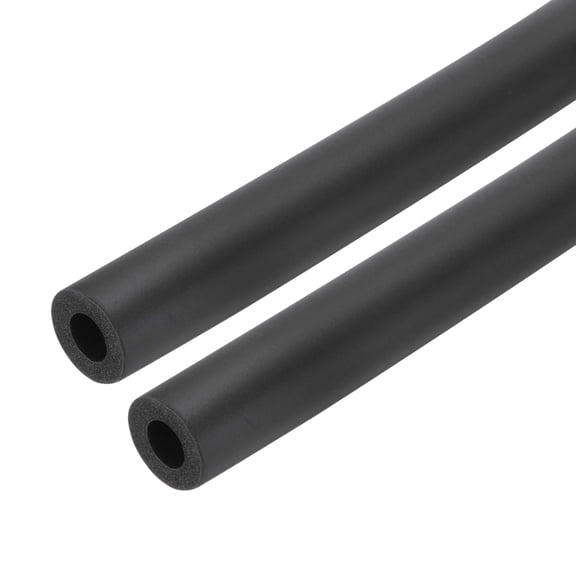 2pcs Pipe Insulation Foam Tube Lagging Insulation 13mm ID 23mm OD 24" Heat Preservation Black