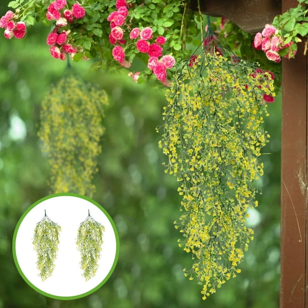 Decoración del hogar, simulación de sauces del Almirantazgo, plantas verdes, ratán, flores artificiales falsas, enredaderas de flores colgantes, decoración del hogar, plantas, decoración de bodas, plá