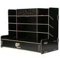 thumbnail image 2 of Wooden Desk Organizer, Multifunction Tabletop Storage Cabinet With Multiple Compartments For Office Accessory Stationery For Home Kitchen For Students Black, 2 of 8