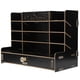 thumbnail image 4 of Caja de almacenamiento de madera para bolígrafos y artículos de papelería, organizador de escritorio moderno y negro que ahorra espacio, 4 of 8