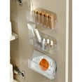 thumbnail image 4 of No Drill Plastic Bathroom Organizer Over Cabinet Storage For Makeup Skincare, 4 of 17