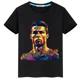 thumbnail image 2 of 2024 HOT Ronaldo Football Star Ropa estampada para niños Verano de manga corta Niños Niñas Camiseta de algodón negra Ropa deportiva Tops, 2 of 5
