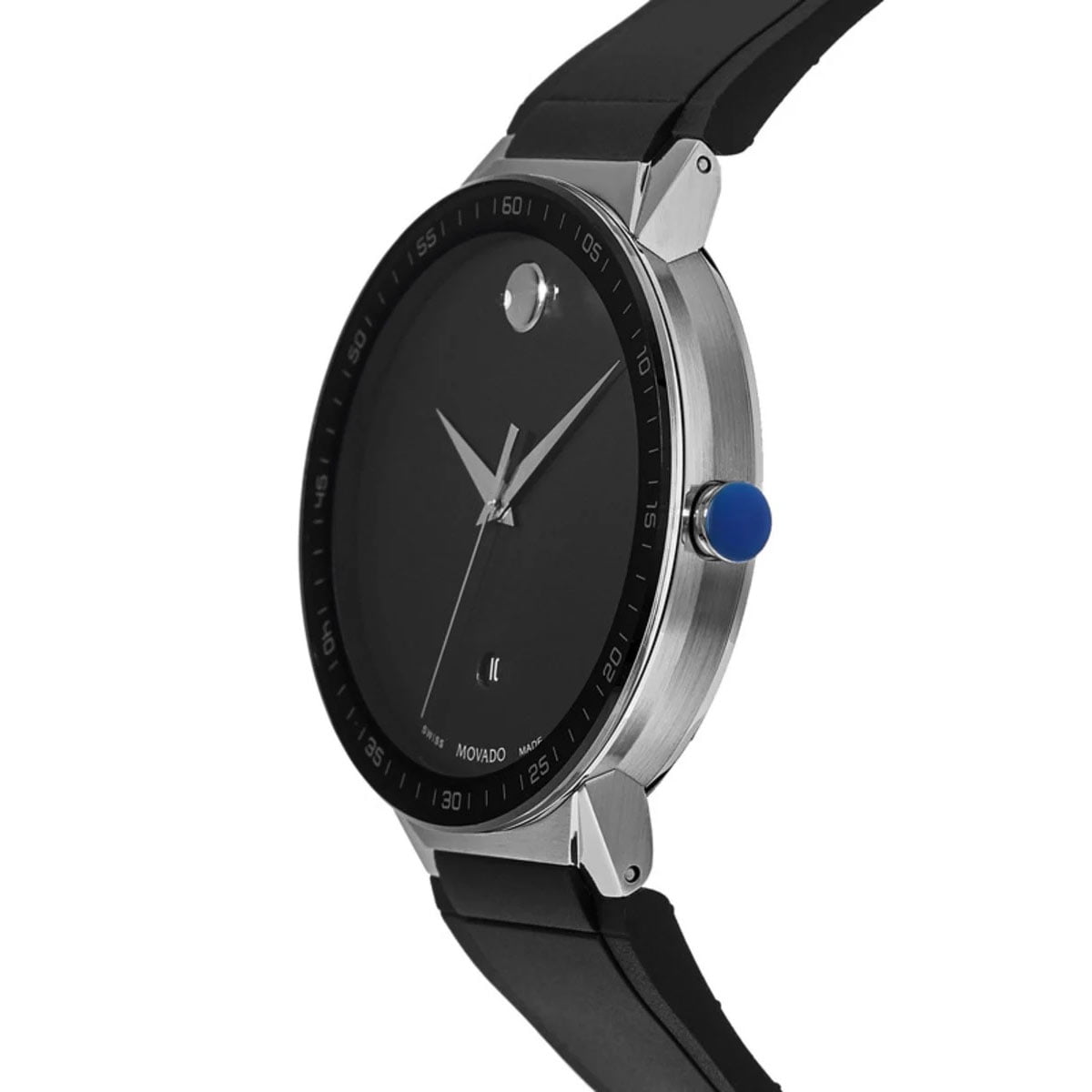 Movado Men's Swiss Sapphire Synergy Black Rubber Strap Watch 42mm ...