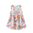 thumbnail image 3 of Summer Easter Dresses Short Sleeved Small Floral Princess Style Long Summer Dress for Girls Teens Elastic Waist for Holiday Party, 3 of 3