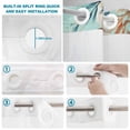 thumbnail image 4 of No Hook Shower Curtain, Teal Beach Coastal Shower Curtains for Bathroom with See Through Top Window, Summer Nautical Coral Shell Botanical Vintage Waterproof & Washable Bath Curtain 60"x72", 4 of 9