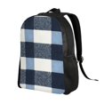 thumbnail image 3 of Single Side Full Backpack 16.1×11.8×4.5in Large Capacity Breathable Shoulder Belt Leisure Simple And Strong Bearing Capacity Slateblue Buffalo Plaid Check Tartan Scotland_2, 3 of 8