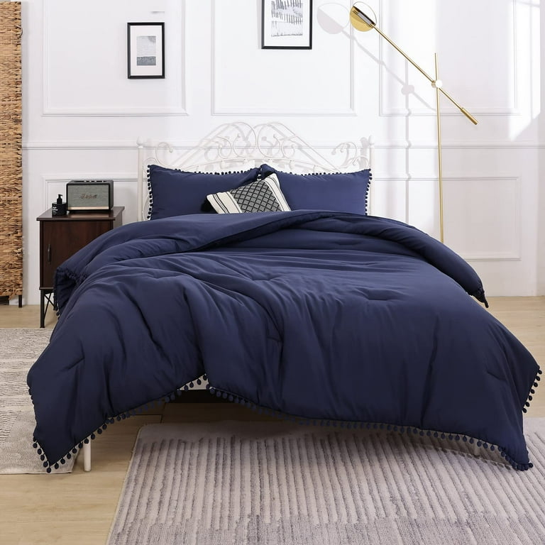 Dark blue 2024 comforter set queen