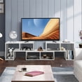 thumbnail image 4 of Costway Mueble Consola de TV de 3 Piezas de Combinación Centro de Entretenimiento para TV hasta 65’’ para Salón Blanco, 4 of 10